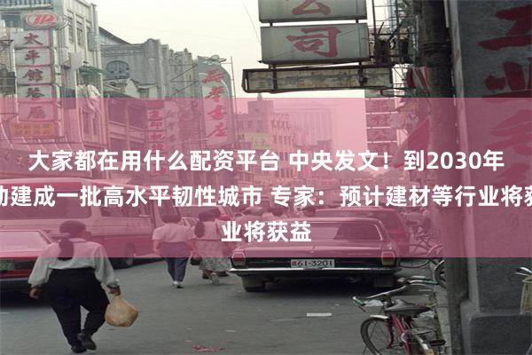 大家都在用什么配资平台 中央发文！到2030年推动建成一批高水平韧性城市 专家：预计建材等行业将获益